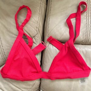 Tobi red ribbed bikini top!